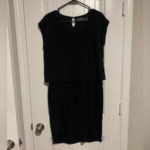 Ralph Lauren Black Layered Midi Dress